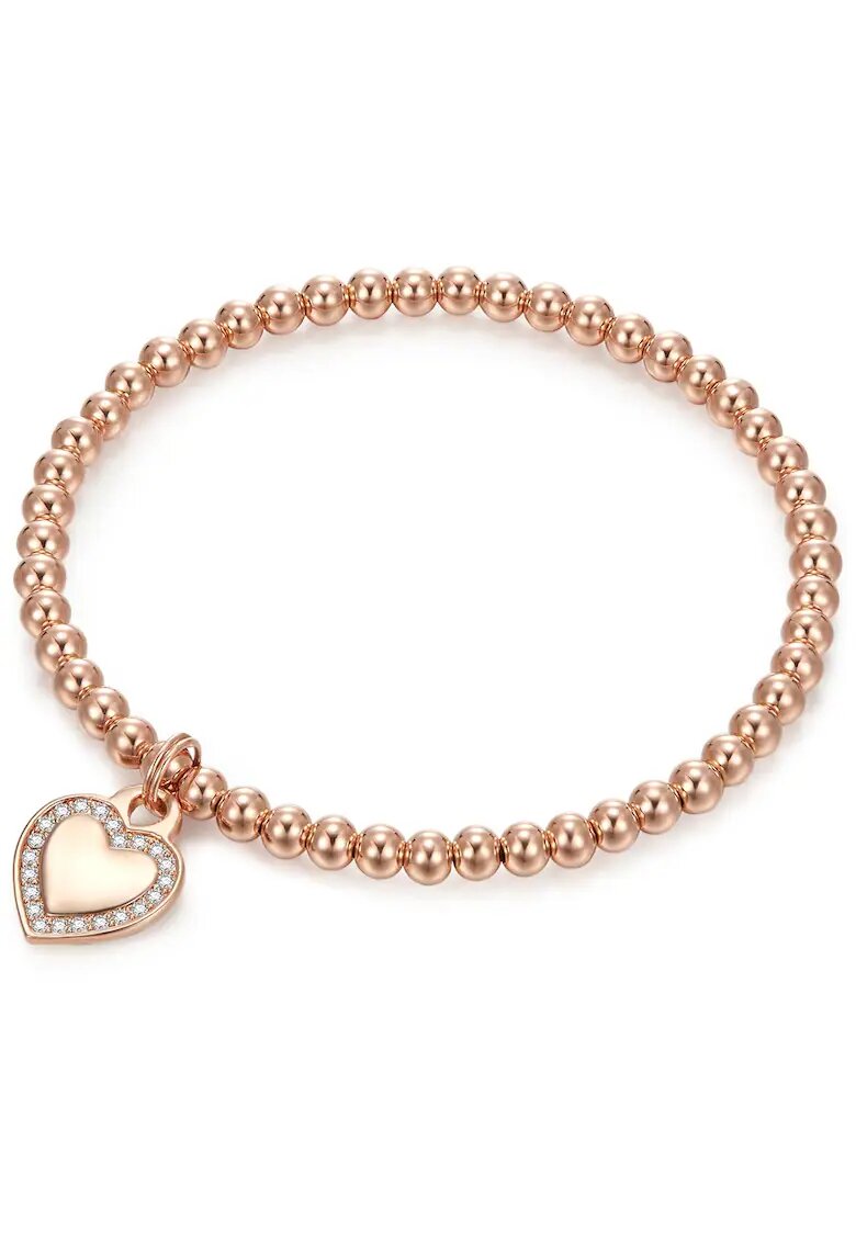 Lulu  Jane Bratara placata cu aur de 14K si decorata cu cristale 22545 - Auriu rose