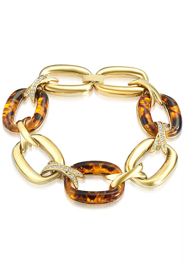 Lulu  Jane Bratara placata cu aur de 14K si decorata cu cristale - Auriu