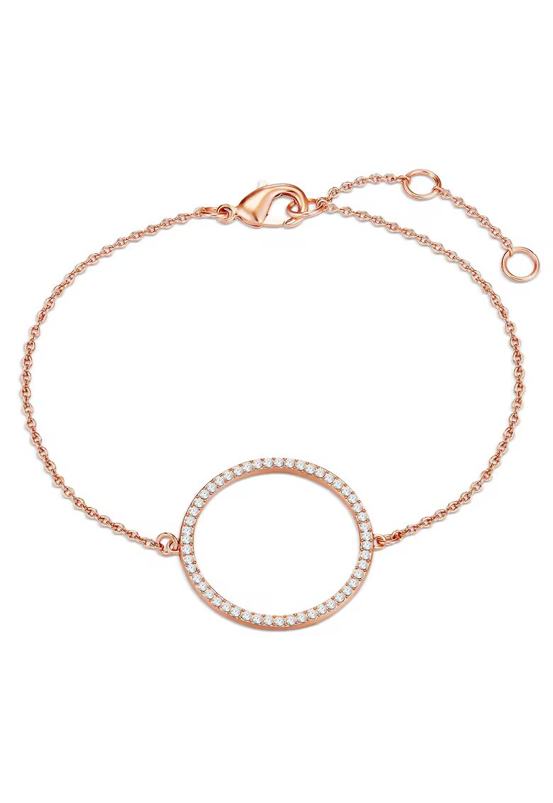 Lulu  Jane Bratara placata cu aur rose de 14K si decorata cu cristale europene - Auriu rose