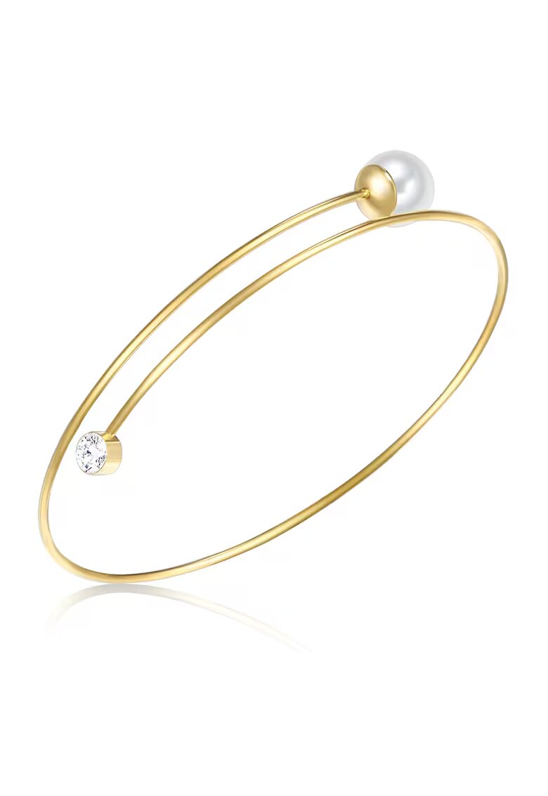 Lulu  Jane Bratara rigida placata cu aur de 14K - Auriu