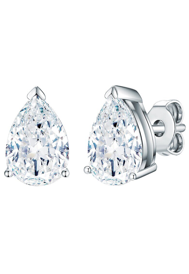 Lulu  Jane Cercei cu tija si cristale europene - Argintiu