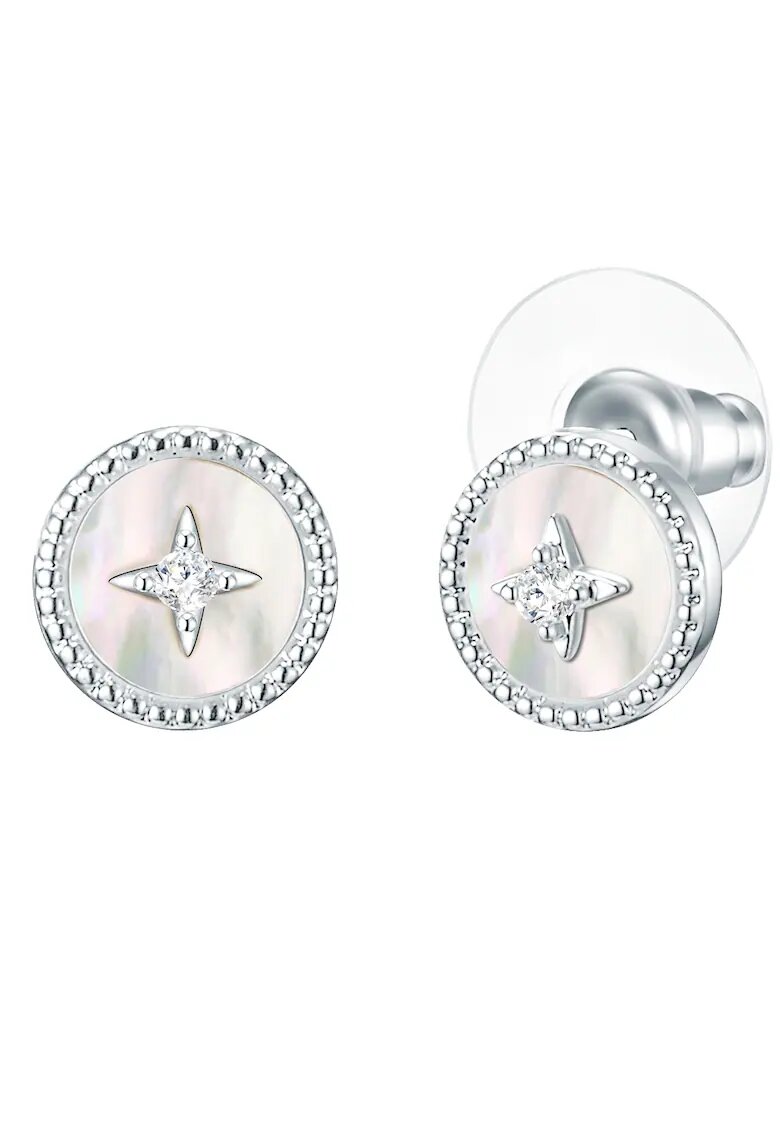 Lulu  Jane Cercei cu tija si Mother of Pearl - Argintiu