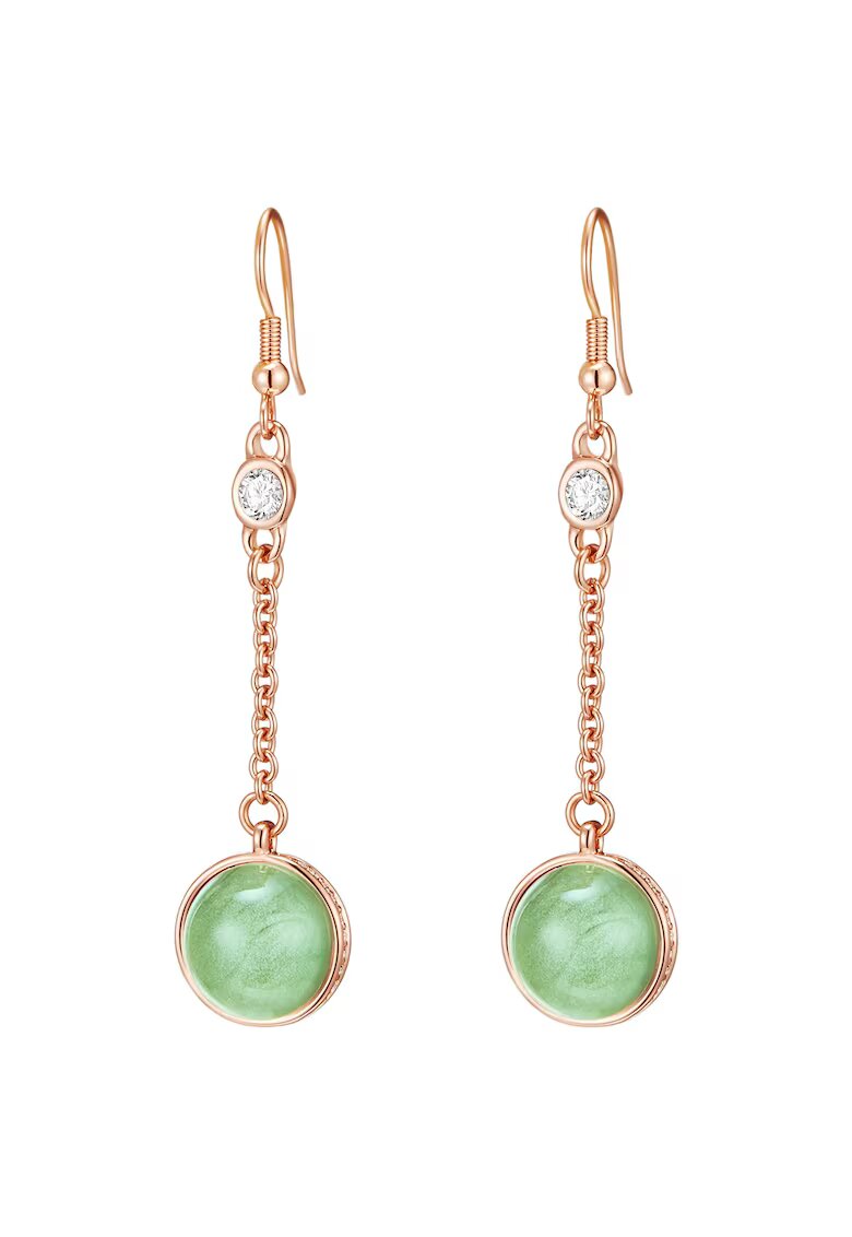 Lulu  Jane Cercei de aur de 14K filat cu cristale europene - Auriu rose