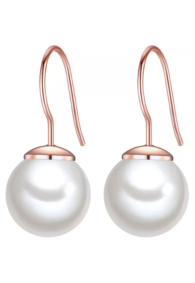 Lulu  Jane Cercei din aur rose de 14K decorati cu perle sintetice - Auriu rose