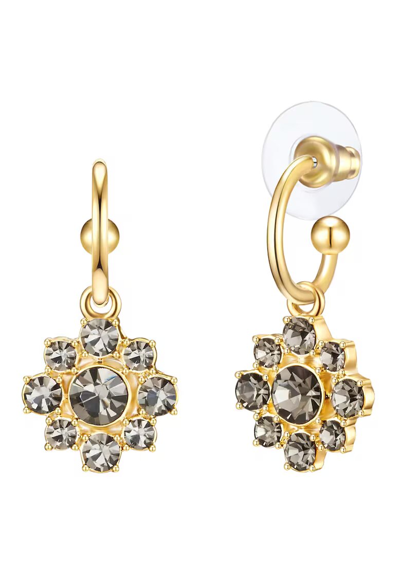 Lulu  Jane Cercei drop cu tija decorati cu aur de 14K - Auriu