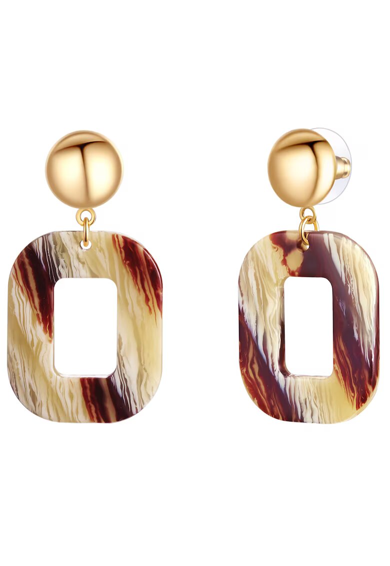 Lulu  Jane Cercei drop cu tija placati cu aur de 14K - Auriu