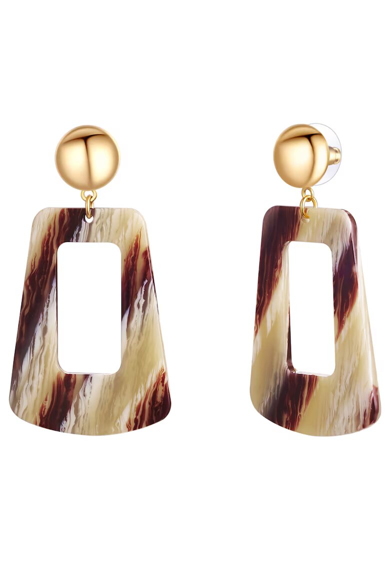 Lulu  Jane Cercei drop cu tija placati cu aur de 14K - Auriu