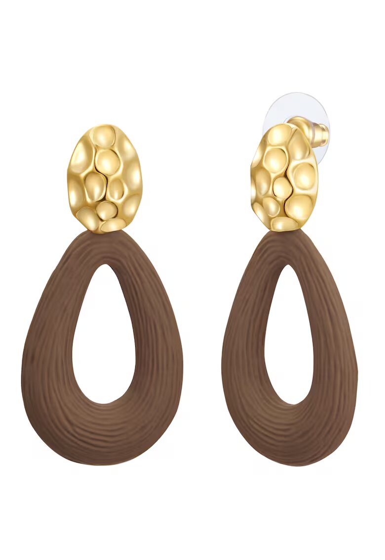 Lulu  Jane Cercei drop placati cu aur de 14K - Auriu/Galben