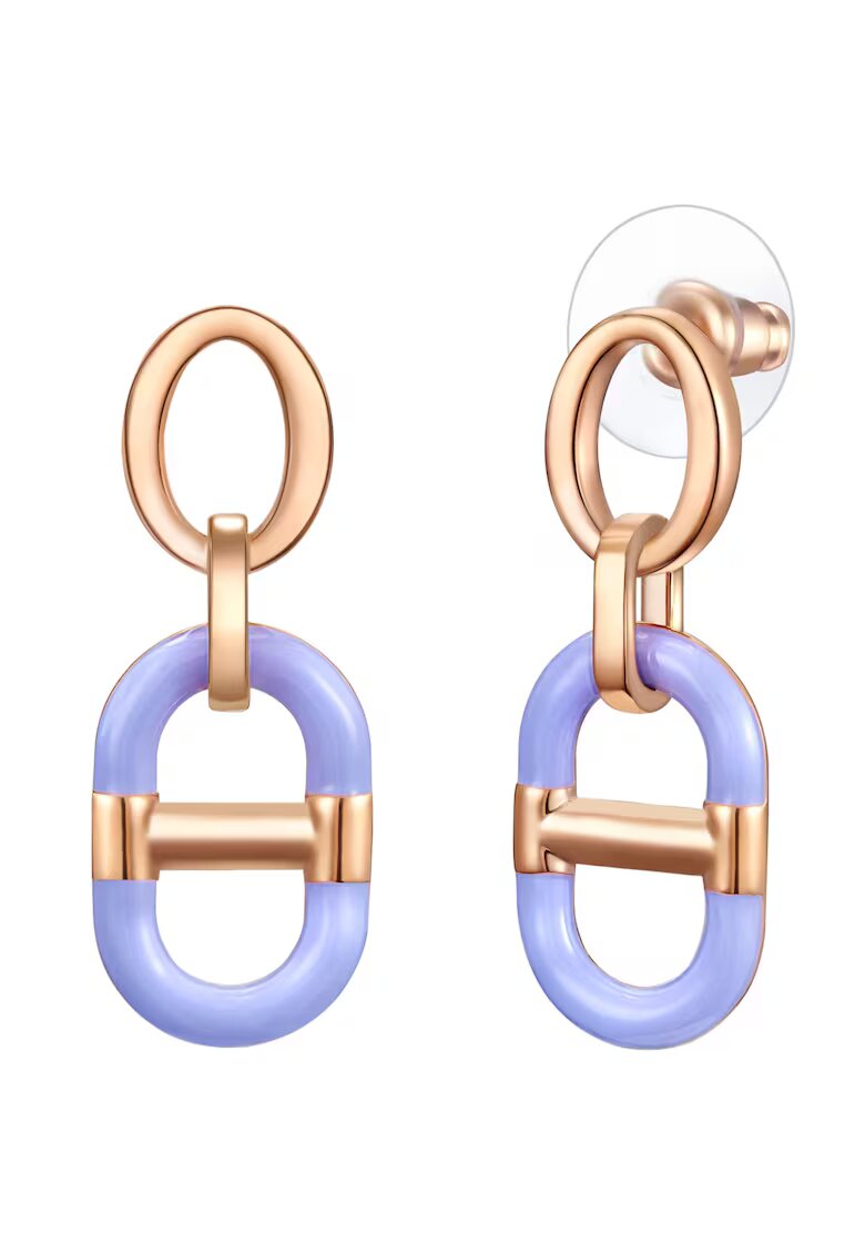 Lulu  Jane Cercei placati cu aur de 14K - cu emaill 32099 - Auriu rose