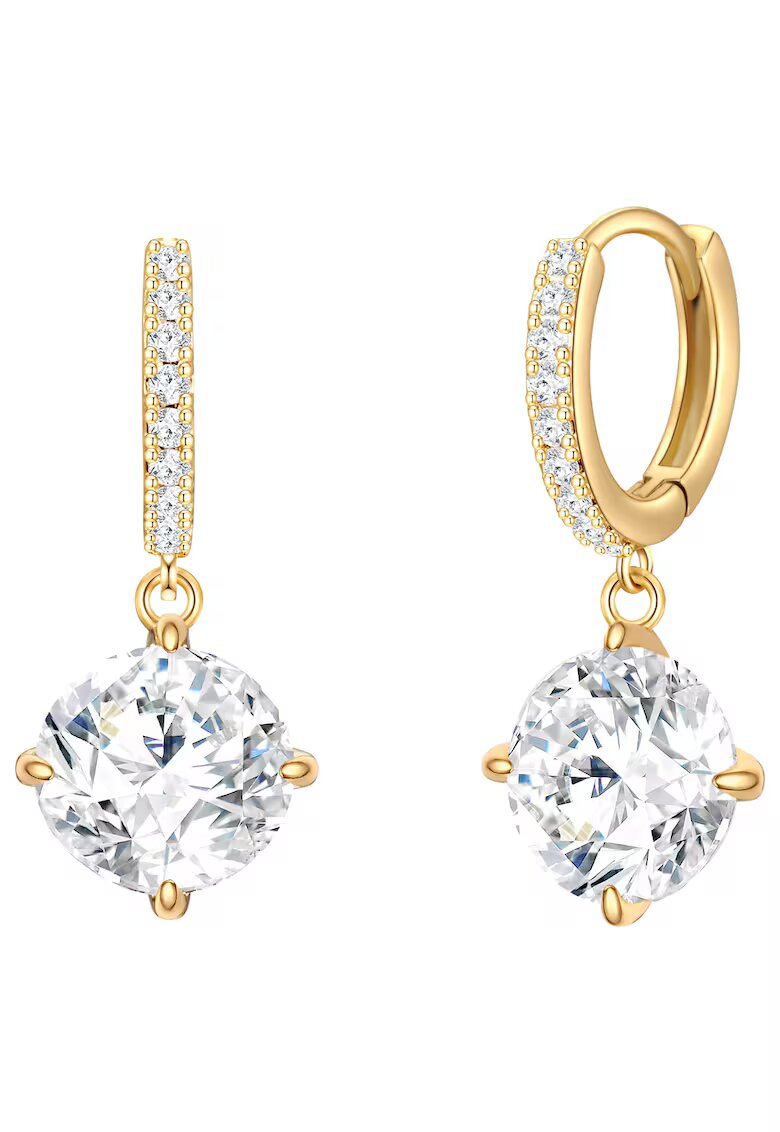 Lulu  Jane Cercei placati cu aur de 14K - cu zirconia - Auriu/Galben