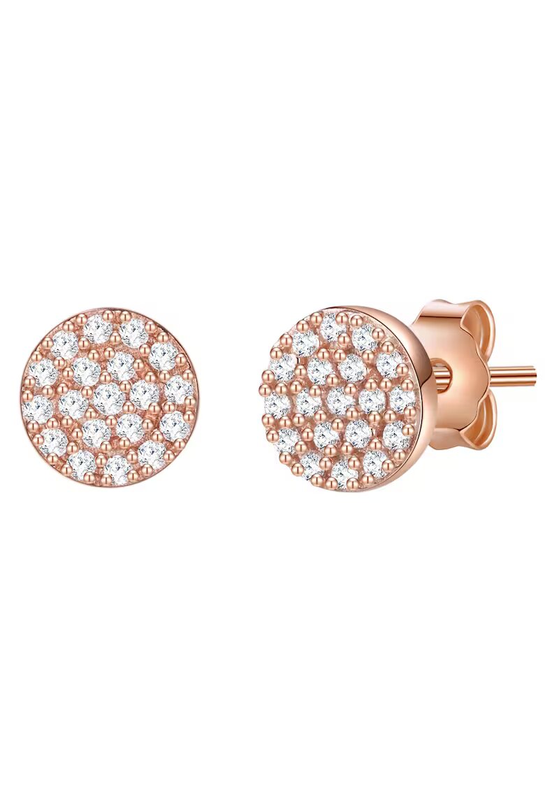Lulu  Jane Cercei placati cu aur de 14K - cu zirconia - Auriu rose