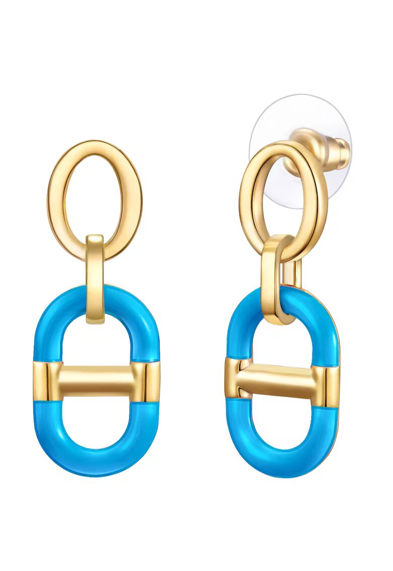 Lulu  Jane Cercei placati cu aur de 14K si cu email 32101 - Auriu/Galben