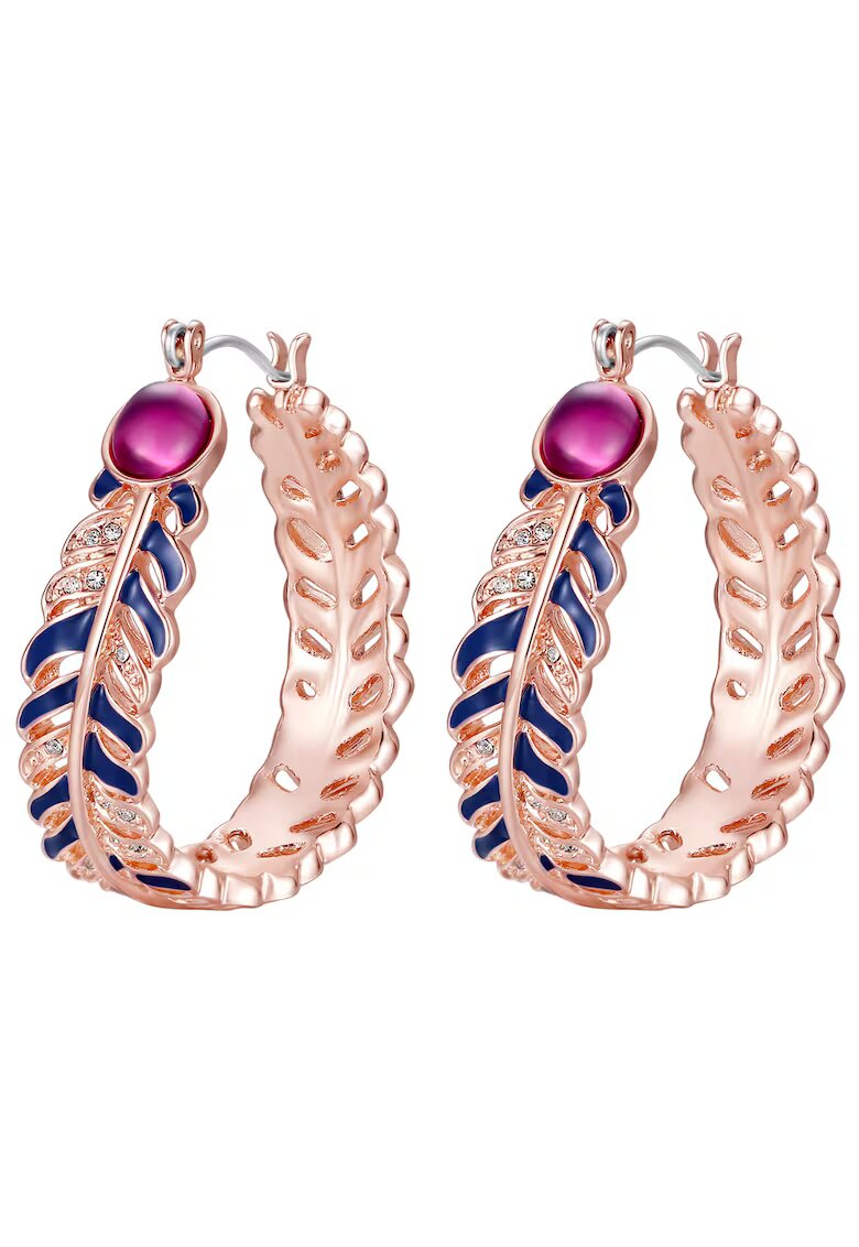 Lulu  Jane Cercei placati cu aur de 14K si decorati cu cristale - Auriu rose