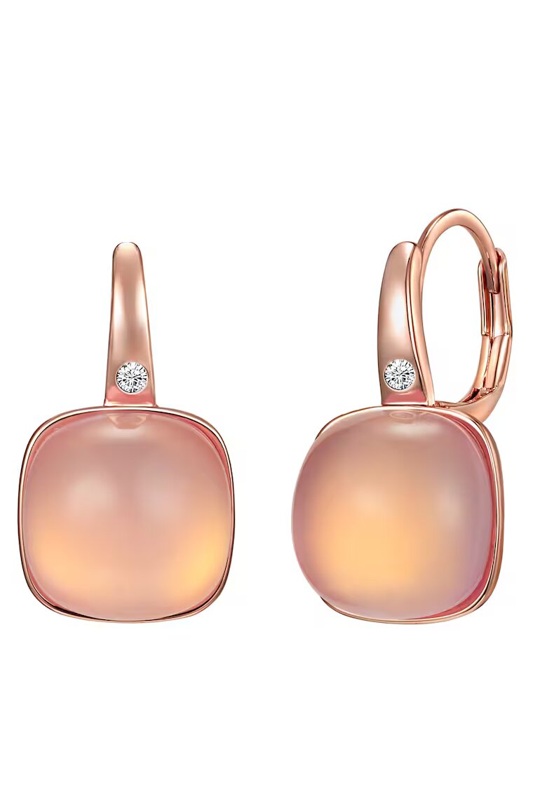 Lulu  Jane Cercei placati cu aur de 14K si decorati cu cristale - Auriu rose