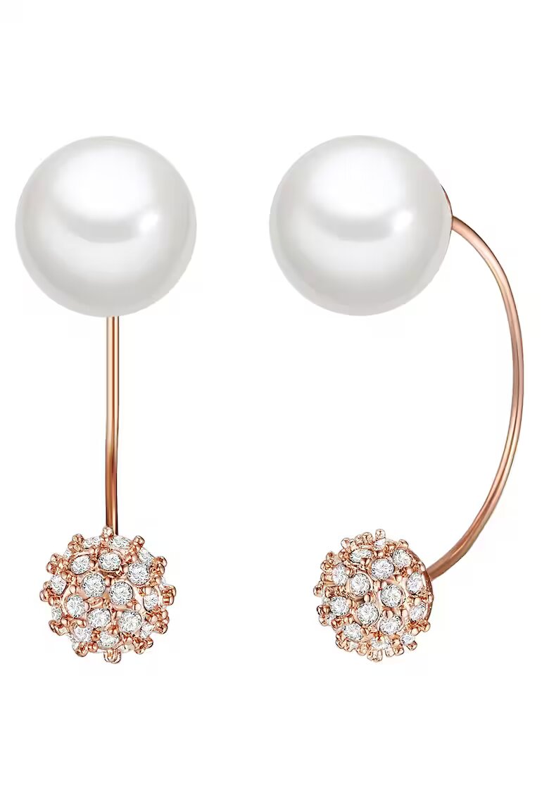Lulu  Jane Cercei placati cu aur de 14K si decorati cu perle 22501 - Auriu rose