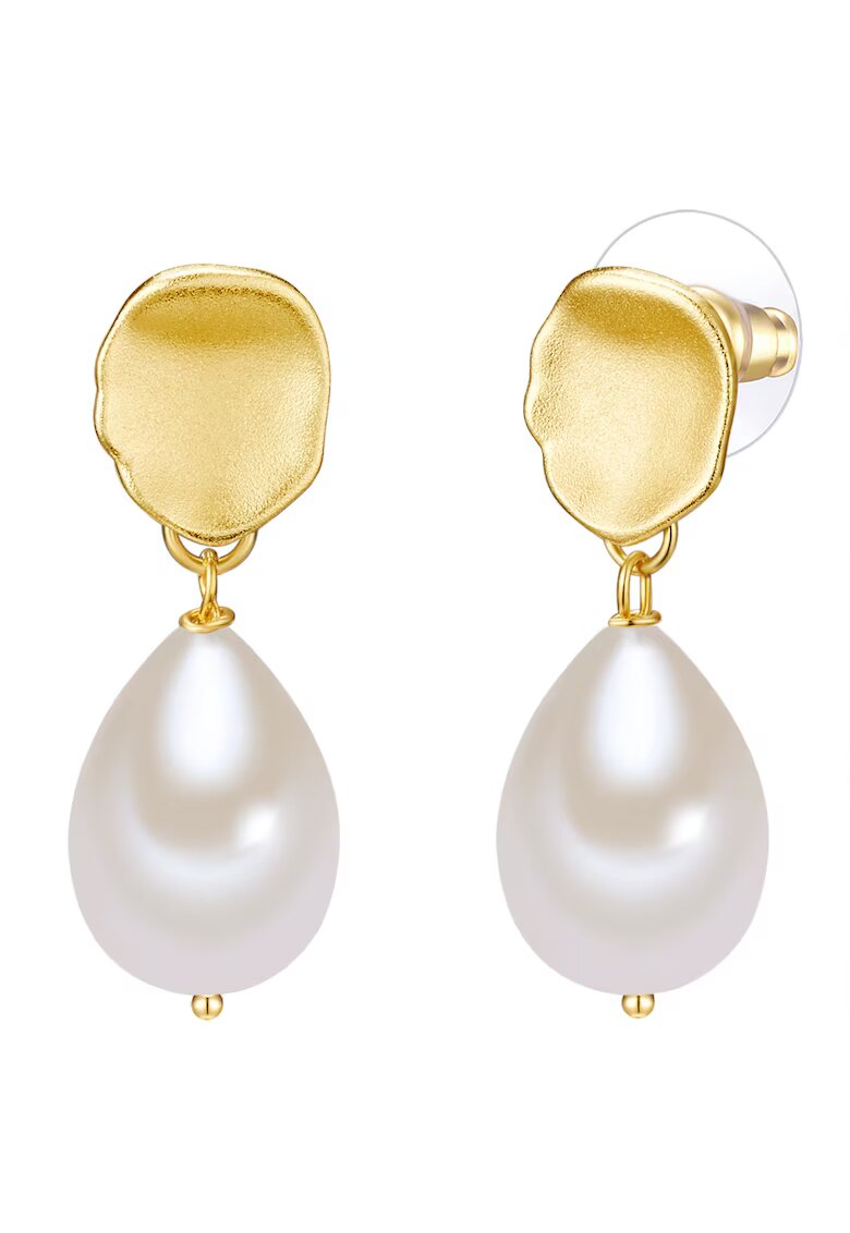 Lulu  Jane Cercei placati cu aur de 14K si decorati cu perle - Auriu