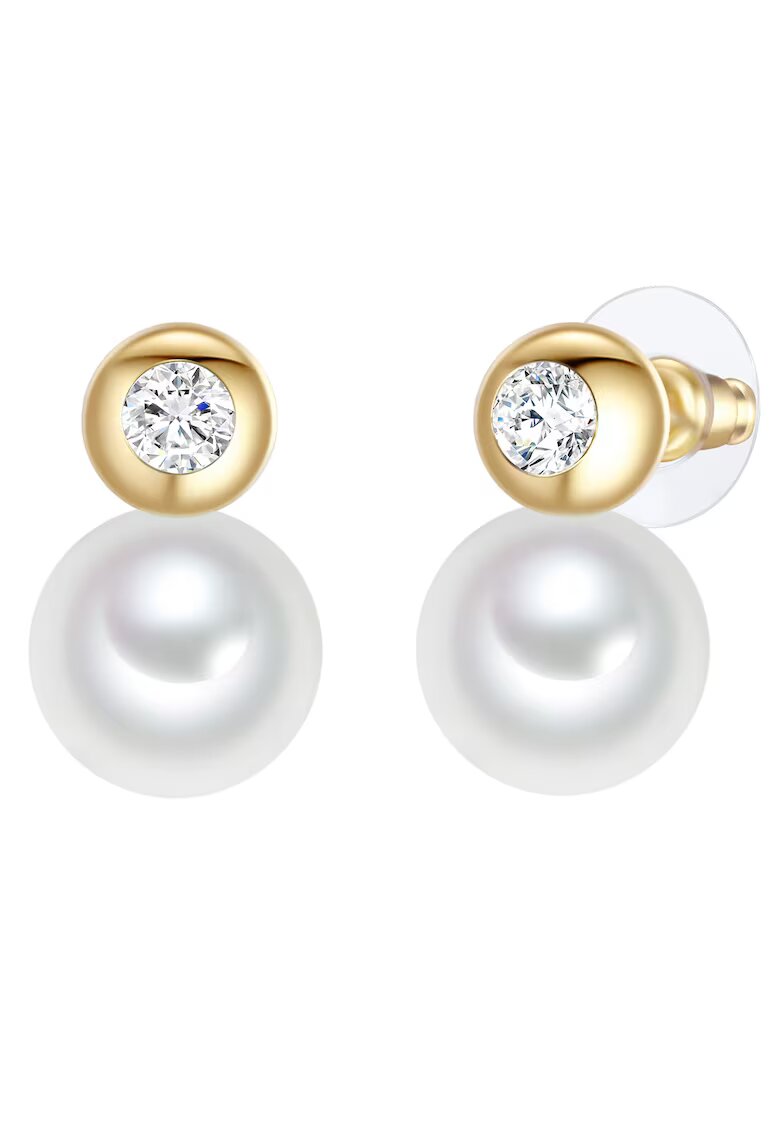 Lulu  Jane Cercei placati cu aur de 14K si decorati cu perle - Auriu
