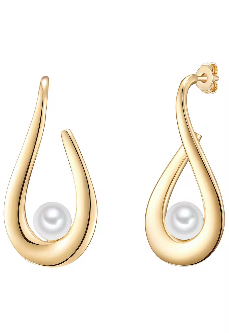 Lulu  Jane Cercei placati cu aur de 14K si decorati cu perle - Auriu