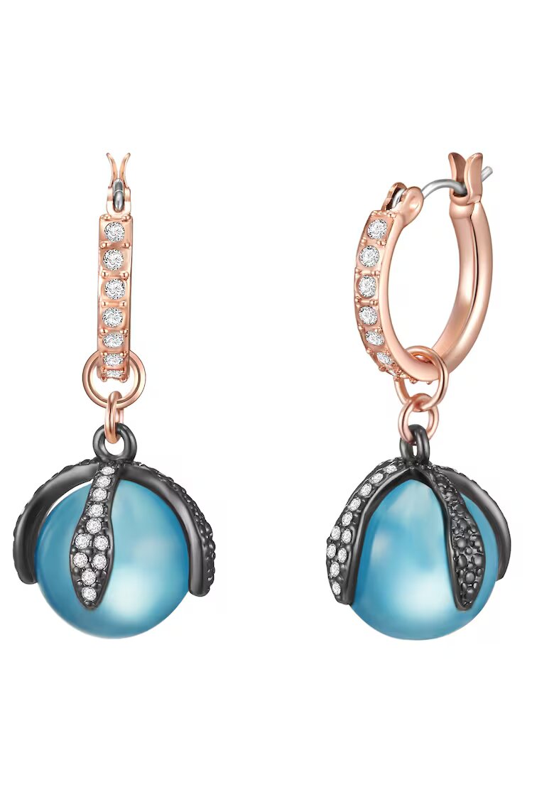Lulu  Jane Cercei placati cu aur rose de 14K si decorati cu cristale - Auriu rose