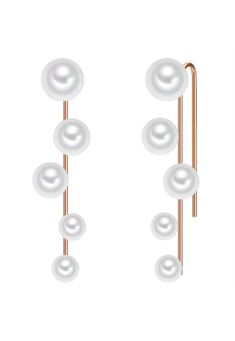 Lulu  Jane Cercei placati cu aur rose de 14K si decorati cu perle shell 32021 - Auriu rose