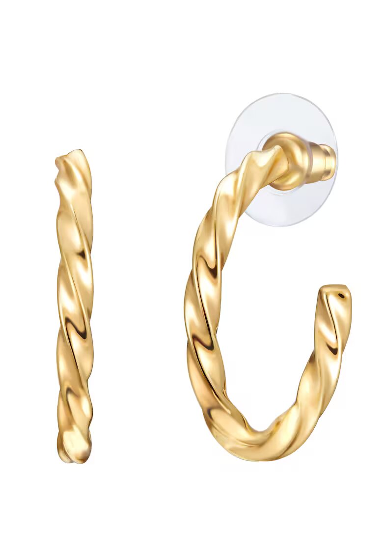 Lulu  Jane Cercei rotunzi placati cu aur de 14K - Auriu/Galben