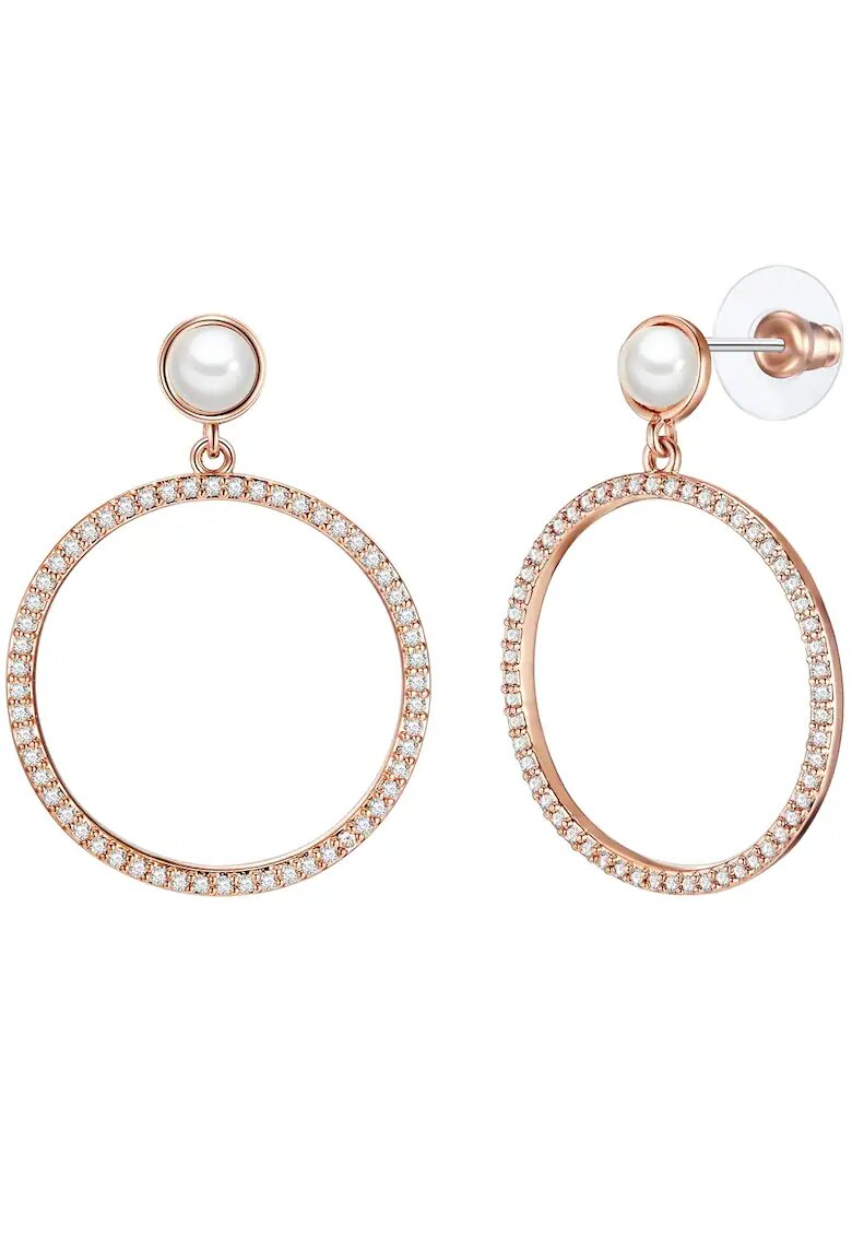 Lulu  Jane Cercei rotunzi placati cu aur de 14K - Auriu rose