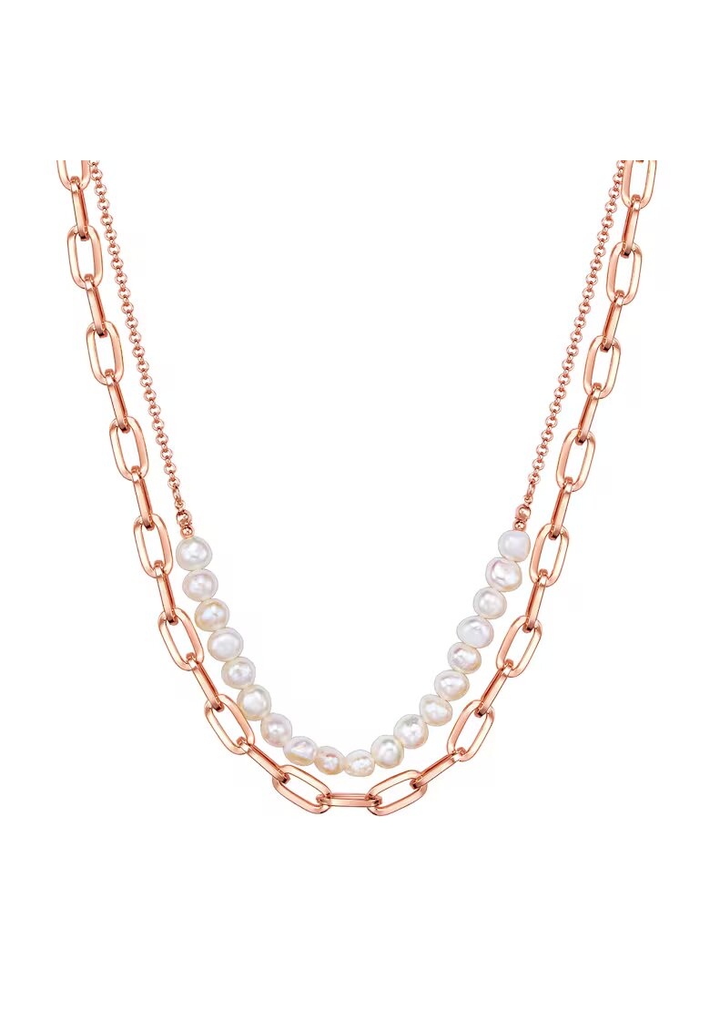 Lulu  Jane Colier cu doua siraguri placat cu aur de 14K - Auriu rose