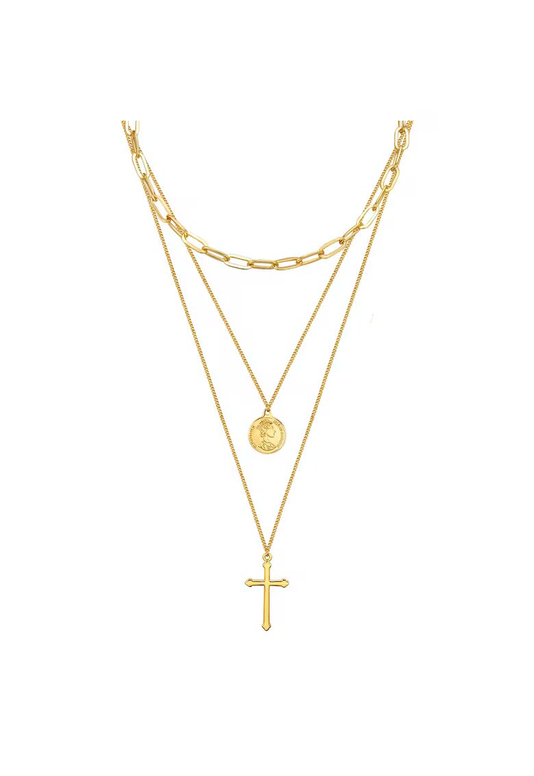 Lulu  Jane Colier cu siraguri multiple placat cu aur de 14K 22491 - Auriu
