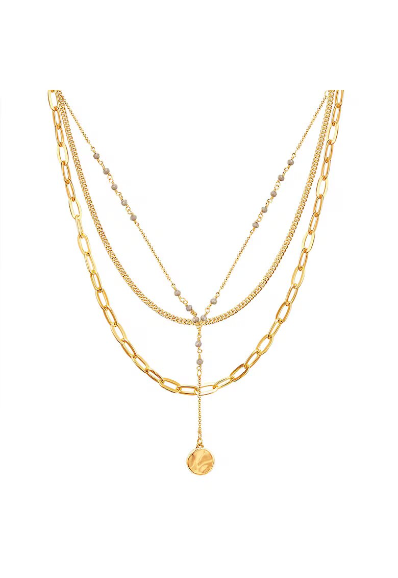 Lulu  Jane Colier placat cu aur de 14k - cu siraguri mulitple - Auriu