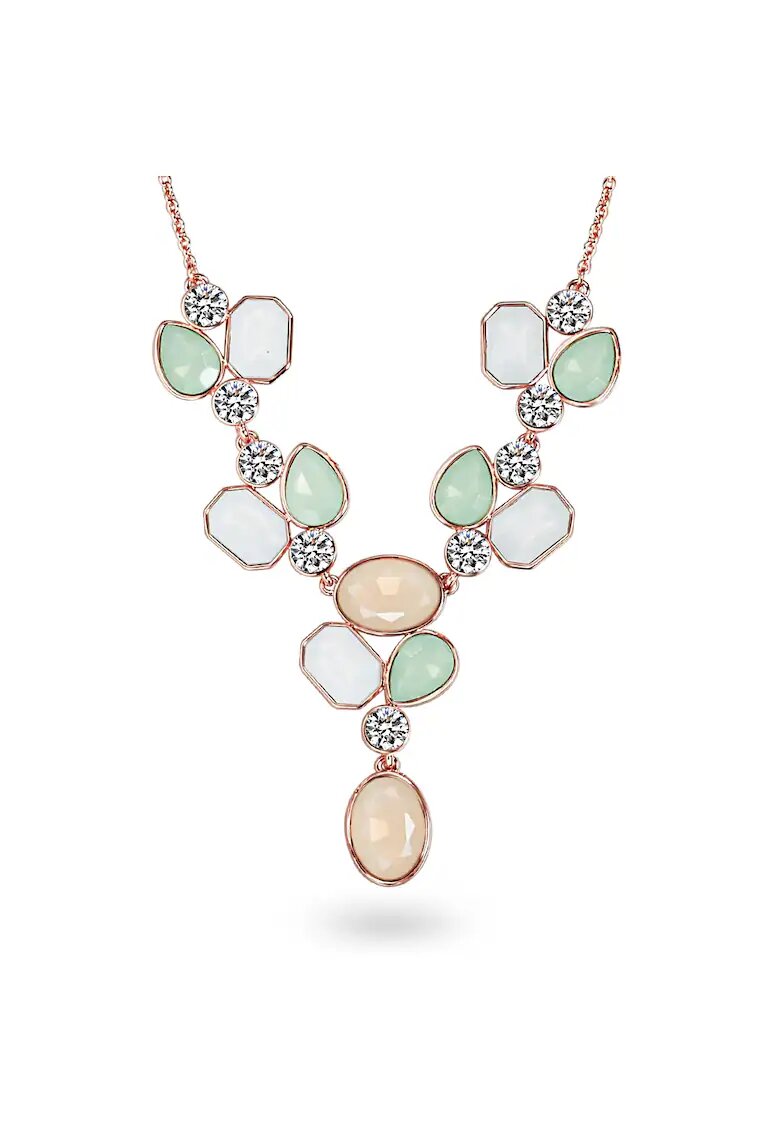 Lulu  Jane Colier placat cu aur de 14K si decorat cu cristale - Auriu rose