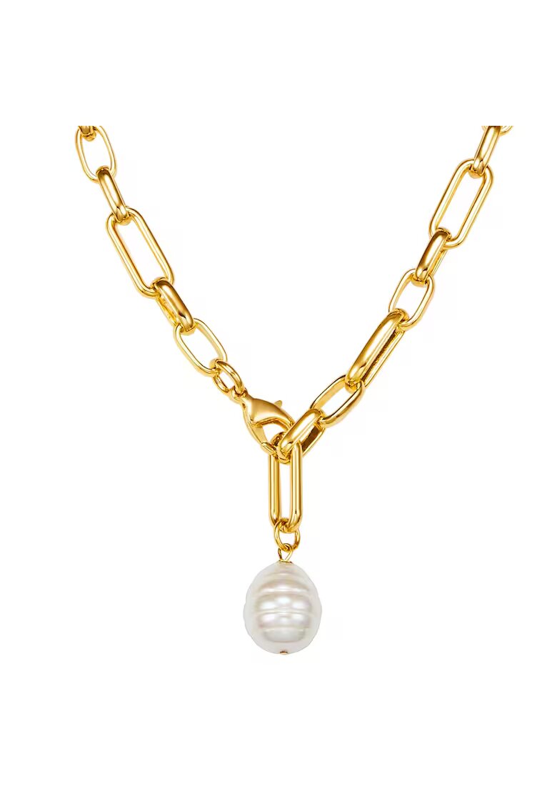 Lulu  Jane Colier placat cu aur de 14K si decorat cu perla - Auriu
