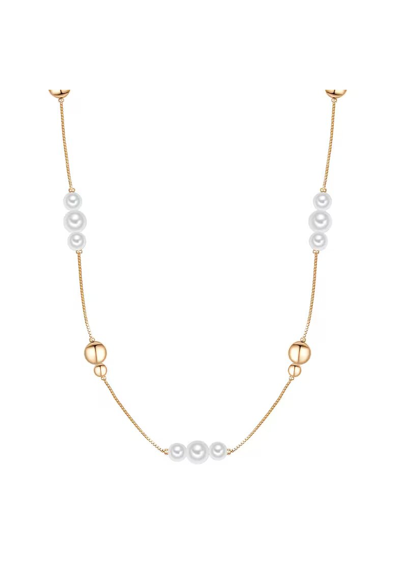 Lulu  Jane Colier placat cu aur de 14K si decorat cu perle - Auriu