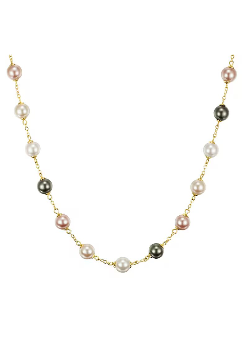 Lulu  Jane Colier placat cu aur de 14K si decorat cu perle sintetice - Auriu