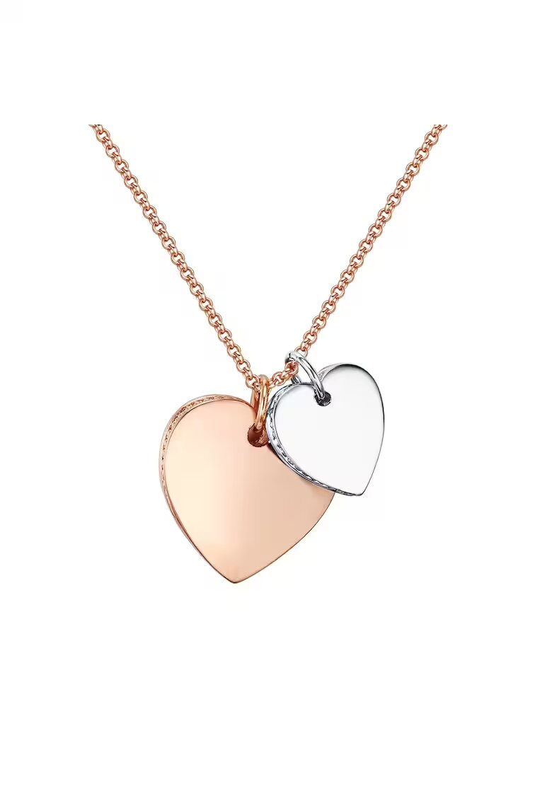 Lulu  Jane Colier placat cu aur rose de 14K si argint si decoarat cu pandantive inima - Auriu rose