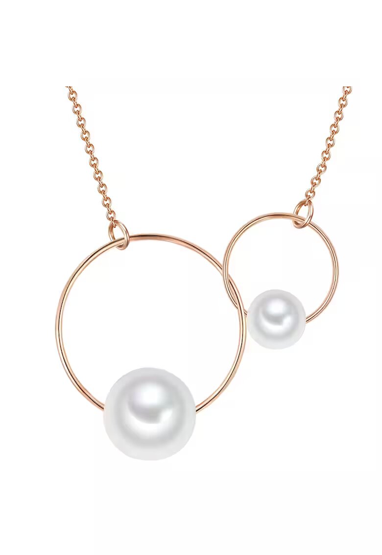 Lulu  Jane Colier placat cu aur rose de 14K si decorat cu perle sintetice - Auriu rose