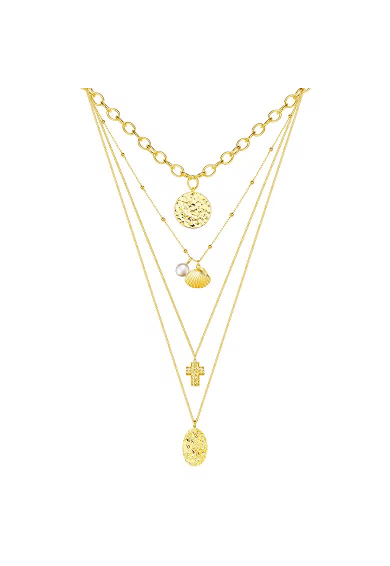 Lulu  Jane Colier stratificat placat cu aur de 14K - Auriu