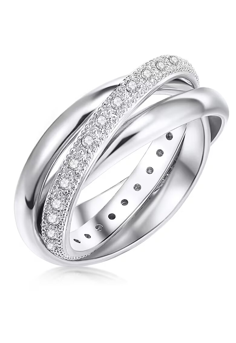 Lulu  Jane Inel decorat cu cristale zirconia - Negru