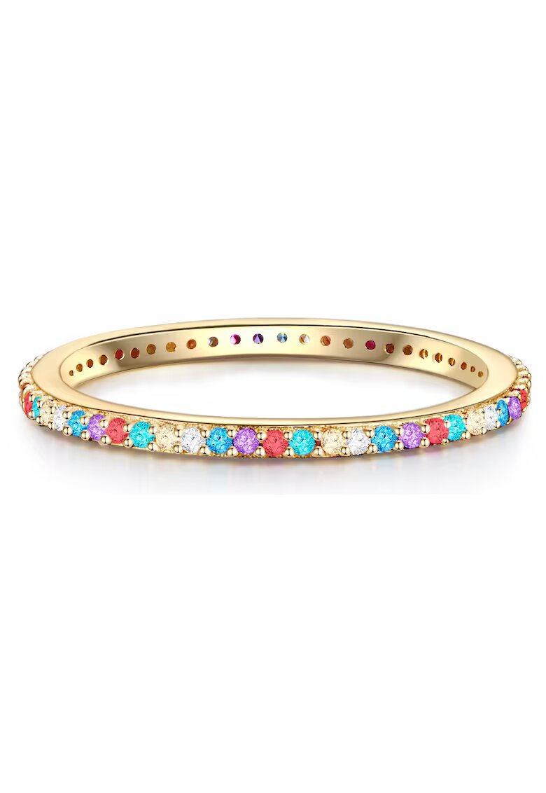 Lulu  Jane Inel placat cu aur de 14K - cu zirconia