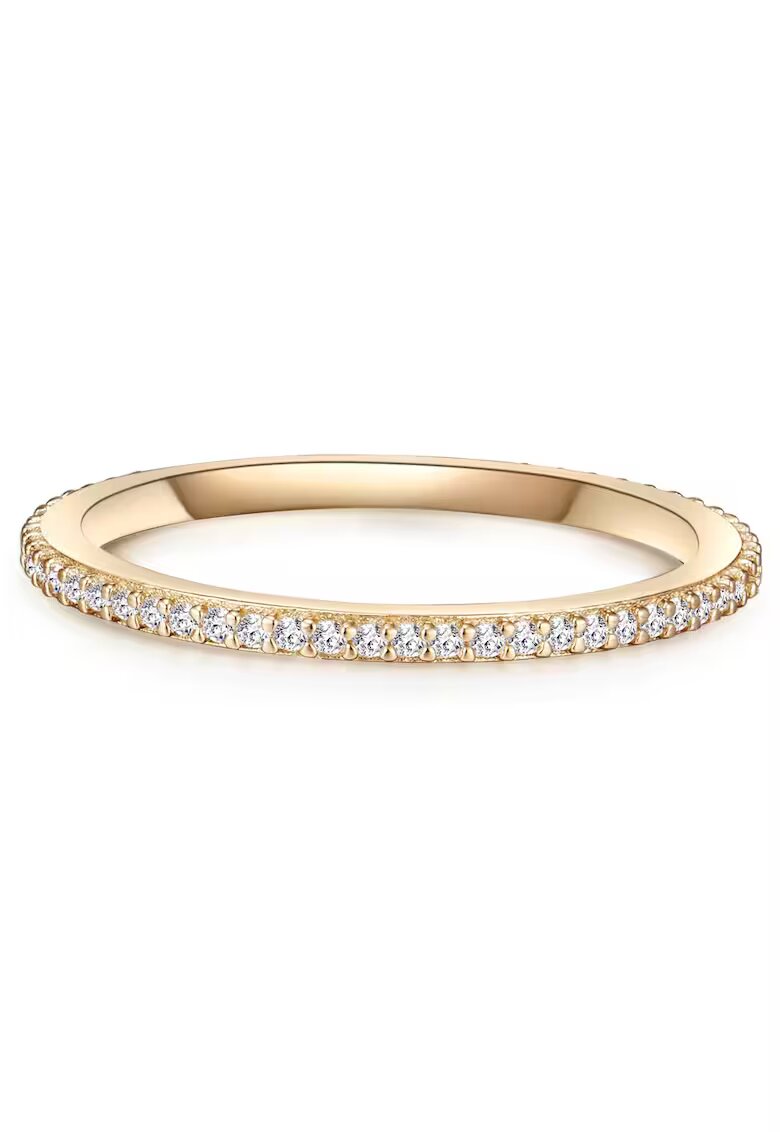 Lulu  Jane Inel placat cu aur de 14K - decorat cu zirconia