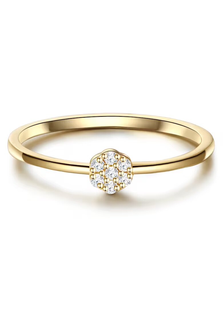 Lulu  Jane Inel placat cu aur de 14K si decorat cu zirconia