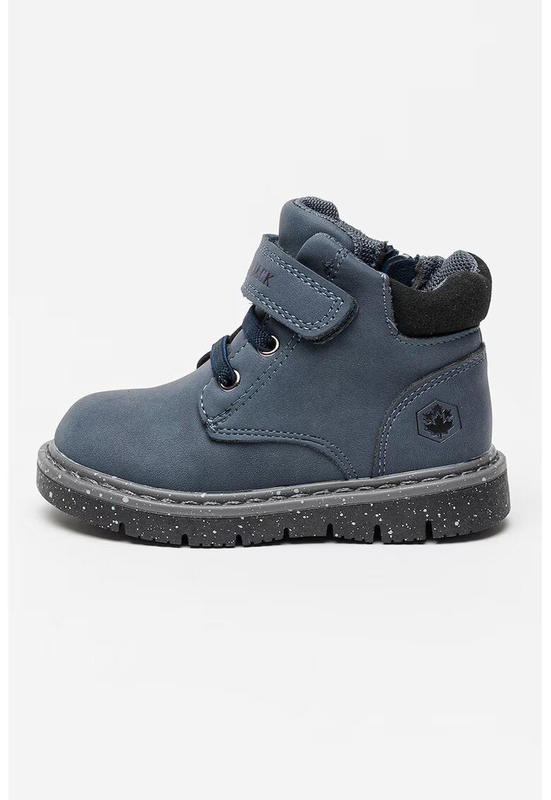 Lumberjack Bocanci de piele ecologica cu sireturi elastice - Albastru prafuit