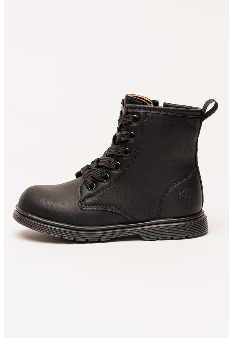 Lumberjack Bocanci de piele ecologica - Negru