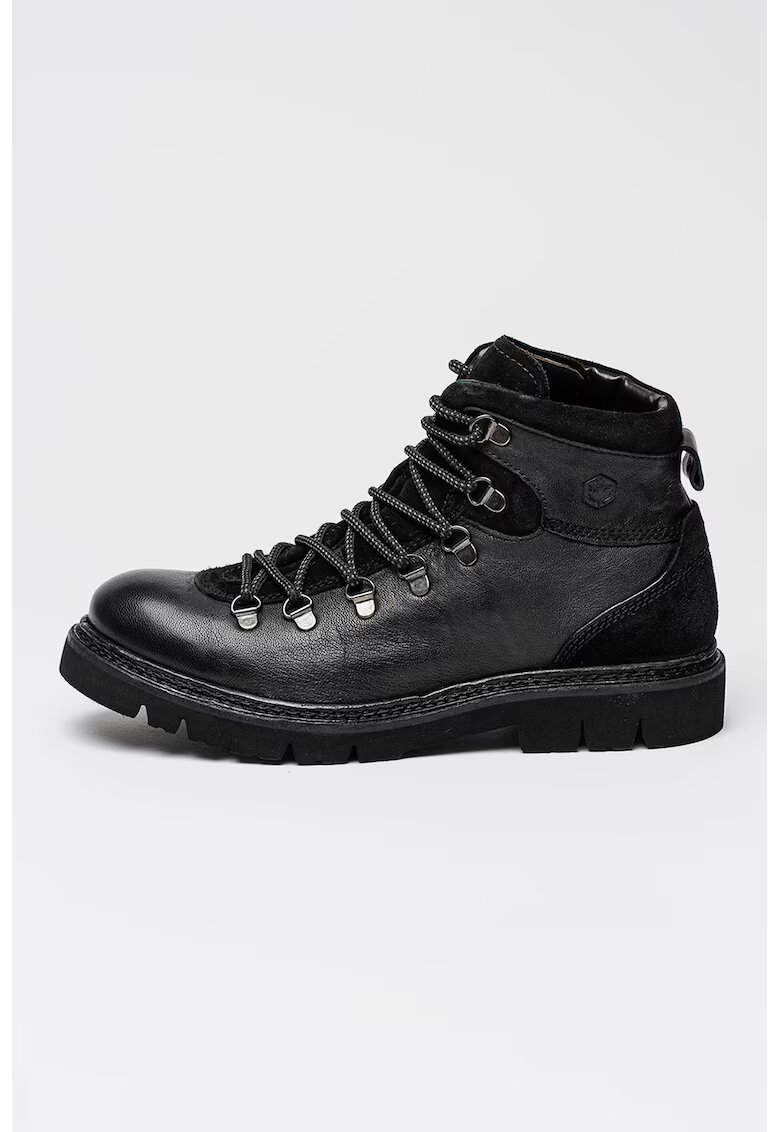 Lumberjack Bocanci de piele Mastro - Negru