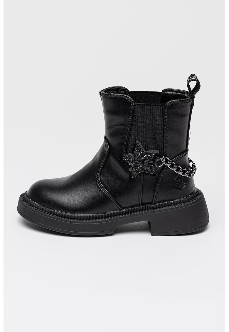 Lumberjack Botine cu lant decorativ Brookie - Negru