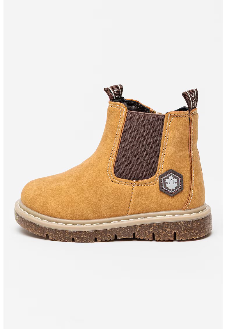 Lumberjack Ghete Chelsea de piele ecologica - Maro camel
