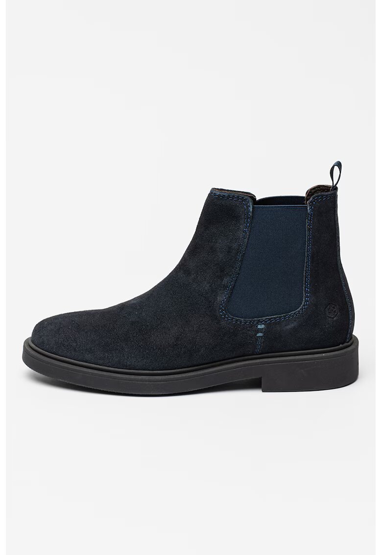 Lumberjack Ghete Chelsea de piele intoarsa - Albastru inchis