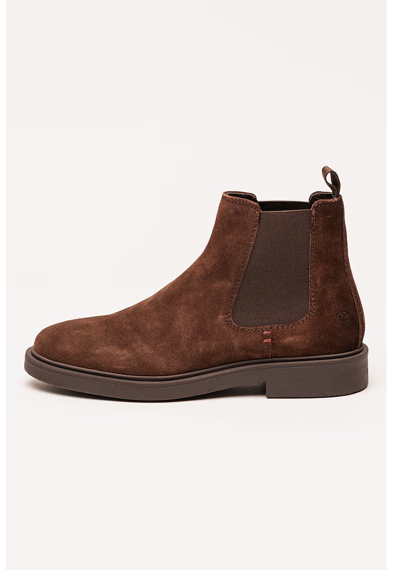 Lumberjack Ghete Chelsea de piele intoarsa - Maro inchis