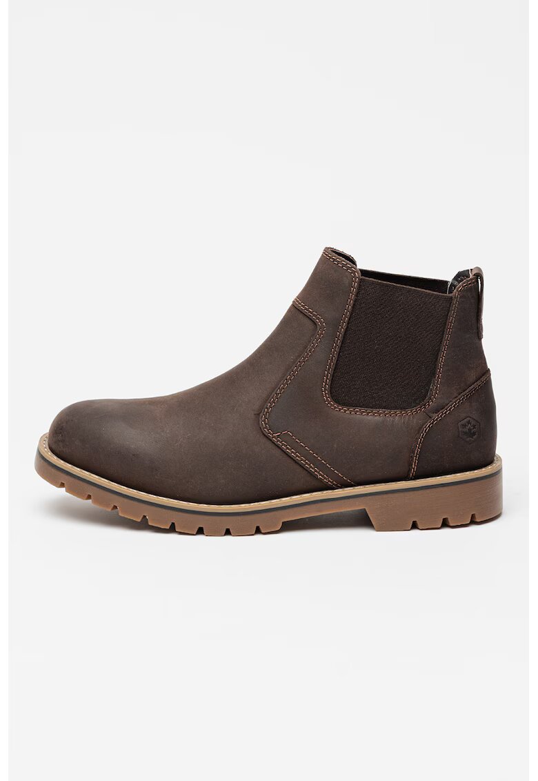Lumberjack Ghete Chelsea de piele - Maro inchis
