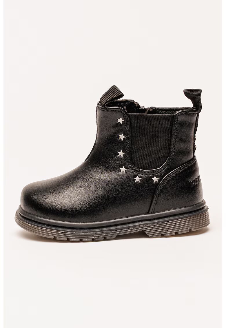 Lumberjack Ghete de piele ecologica cu detalii stea - Negru