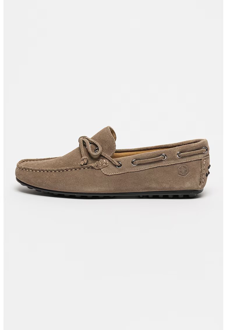 Lumberjack Pantofi boat din piele intoarsa Drive - Maro taupe